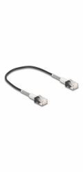 Delock - Patch kabel - RJ-45 (M) do RJ-45 (M) - 30 cm - 3 mm - UTP - CAT 6a - neobsahuje halogen, lisovaný, tenký - cerná