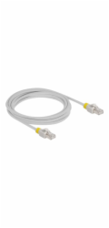 Delock - Patch kabel - RJ-45 (M) do RJ-45 (M) - 3 m - 6 mm - S/FTP - CAT 6a - neobsahuje halogen - šedá