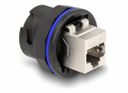 Delock - Sítový propojovací kabel - RJ-45 (F) do RJ-45 (F) - STP - CAT 6a - cerná