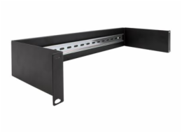 Delock - DIN rail panel - montáž do racku - cerná - 2U - 19"