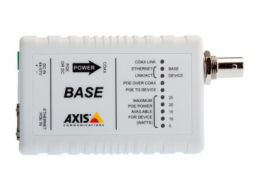 AXIS T8640 Ethernet Over Coax Adaptor PoE+ - Konvertor síťových médií - 100Mb LAN - přes Coax - 10Base-T, 100Base-TX - RJ-45 / BNC (balení 2) - pro AXIS C1410, D3110, M3067, M3085, M3086, M5075, P1385