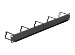 Delock - Panel pro uspořádání kabelů - hluboce černá, RAL 9005 - 1U - 19"