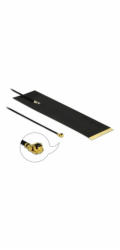 Delock LTE Antenna MHF I plug 1.9 - 3.9 dBi 1.13 15 cm FPC internal self adhesive - Anténa - Smart Home - 1.9 - 3.9 dBi - upevnění nalepením - černá
