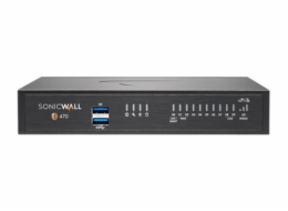 SonicWall TZ470 - Essential Edition - bezpečnostní zařízení - 1GbE, 2.5GbE - SonicWALL Secure Upgrade Plus Program (2 roky) - desktop