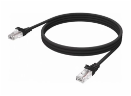 Vision - Síťový kabel - RJ-45 (M) do RJ-45 (M) - 1 m - UTP - CAT 6 - bootovaný, licna - černá