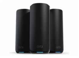 NETGEAR Orbi 870 Series RBE873 - Systém WiFi - (router, 2 extendery) - až 9000 čtverečních stop - mesh 10GbE, 2.5GbE, Wi-Fi 7 Multi-Band
