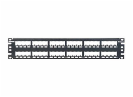 Panduit MINI-COM All Metal Shielded Modular Patch Panel - Propojovací panel - černá - 2U - 19" - 48 portů