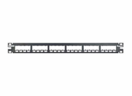 Panduit MINI-COM All Metal Shielded Modular Patch Panel - Propojovací panel - černá - 1U - 19" - 24 porty