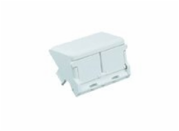 Panduit MINI-COM - Kryt zásuvky - arktická bílá - 2 porty