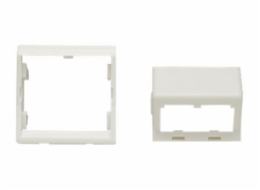 Panduit MINI-COM French Faceplate Kit - Kryt zásuvky - arktická bílá - 2 porty