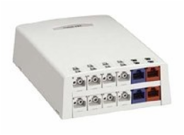 Panduit MINI-COM Multi-Media/Fiber Surface Mount Box - Krabice k upevnění na povrch - arktická bílá - 12 portů