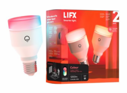 LIFX Colour - LED žárovka - tvar: A60 - E27 - 11.5 W (ekvivalentní 80 W) - třída F - několikabarevné/teplé na studené bílé světlo - 1500-9000 K - bílá (balení 2)