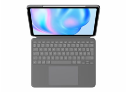 Logitech Combo Touch - Klávesnice a pouzdro - s trackpad - podsvícení - Apple Smart connector - AZERTY - francouzská - oxfordská šedá - pro Apple 13-inch iPad Air (M2, M3)