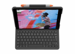 Logitech Slim Folio - Klávesnice a pouzdro - bezdrátový - Bluetooth LE - QWERTY - Skandinávské (dánština/finština/norština/švédština) - oxfordská šedá - pro Apple 10.9-inch iPad (10. generace)