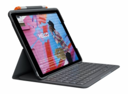 Logitech Slim Folio - Klávesnice a pouzdro - bezdrátový - Bluetooth LE - QWERTY - italská - oxfordská šedá - pro Apple 10.9-inch iPad (10. generace)