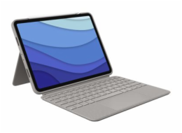 Logitech Combo Touch - Klávesnice a pouzdro - s trackpad - podsvícení - Apple Smart connector - QWERTY - španělská - písek (sand) - pro Apple 11-inch iPad Pro (1. generace, 2. generace, třetí generace