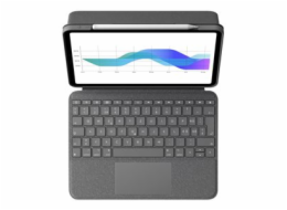 Logitech Folio Touch - Klávesnice a pouzdro - s trackpad - podsvícená - Apple Smart connector - QWERTZ - švýcarská - oxfordská šedá - pro Apple 10.9-inch iPad Air (4. generace, 5. generace)