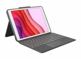 Logitech Combo Touch - Klávesnice a pouzdro - s trackpad - podsvícení - Apple Smart connector - QWERTZ - švýcarská - grafit - pro Apple 10.2-inch iPad (7. generace, 8. generace, 9. generace)