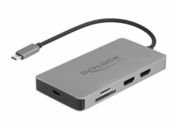 Delock - Dokovací stanice - USB-C - 2 x HDMI - 1GbE