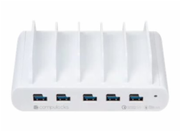 Compulocks 5 Port USB-C and USB-A Charging Dock with UK Plug - Nabíjecí dok - 10 výstupní konektory (USB-C, USB)