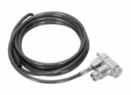 Targus DEFCON Ultimate - Bezpečnostní kabelový zámek - univerzální klíč, s adaptabilní hlavou zámku - stříbrná - 2 m (balení 25)