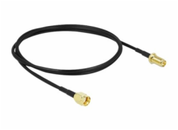 Delock&nbsp;-&nbsp;Prodlužovací&nbsp;šňůra&nbsp;pro&nbsp;anténu&nbsp;-&nbsp;RP-SMA&nbsp;zástrčka&nbsp;do&nbsp;RP-SMA&nbsp;se&nbsp;zdířkami&nbsp;(female)&nbsp;-&nbsp;1&nbsp;m&nbsp;-&nbsp;koaxiál&nbsp;-&nbsp;černá&nbsp;-&nbsp;křídlové&nbsp;šrouby