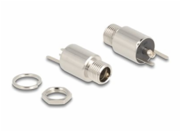 Delock - Konektor k napájení - DC jack 5,5 mm x 12 mm (ID: 2,1 mm) (F) prepážka - DC 20 V - 9 A