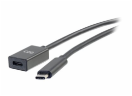 C2G 3ft USB-C to C 3.1 (Gen 2) Male to Female Extension Cable (10Gbps) - Prodlužovací USB kabel - 24 pin USB-C (M) do 24 pin USB-C (F) - USB 3.1 Gen 2 / Thunderbolt 3 - 3 A - 90 cm - lisovaný - černá