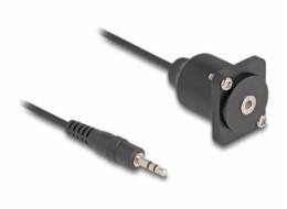 Delock - Prodlužovací šnura audio - mini-phone stereo 3.5 mm s piny (male) do mini-phone stereo 3.5 mm se zdírkami (female) typ D - 20 cm - cerná