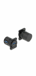 Delock D-Type Module - Modul - úhel 90° - montáž na panel - USB 3.0 Type A - cerná