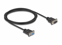 Delock - Sériový kabel - DB-9 (M) do DB-9 (F) - 1 m - krídlové šrouby, podporuje sériové rozhraní RS-232 - cerná Delock - Sériový kabel - DB-9 (M) do DB-9 (F) - 1 m - krídlové šrouby, podporuje sériové rozhraní RS-232 - cerná