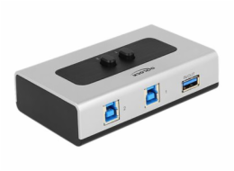 DeLOCK 2 Port USB 3.0 Umschalter   (grau/schwarz, manuell, bidirektional)