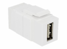 Delock - USB adaptér - USB (F) do USB (F) - USB 2.0 - reverzibilní konektor A - bílá