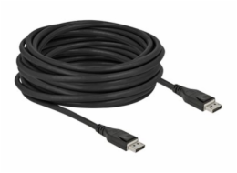 Delock - Kabel DisplayPort - DisplayPort (M) do DisplayPort (M) - DisplayPort 1.4 - 10 m - aktivní, podpora 8K60Hz (7680 x 4320), podpora 5K120Hz (5120 x 2880), podpora 4K240Hz (3840 x 2160) - černá