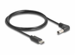 Delock - Elektrický kabel - USB-C (pouze napájení) (M) do DC jack 5,5 x 2,1 mm (M) pravoúhlý - 5 V - 1 A - 1.5 m - cerná