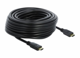 Delock - Vysoká rychlost - kabel HDMI s ethernetem - HDMI s piny (male) do HDMI s piny (male) - 20 m - trojnásobně stíněný - černá - podporuje 4K, aktivní