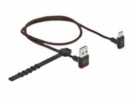 Delock Easy - USB kabel - USB (M) zahnutý nahoru/dolu, reverzibilní do 24 pin USB-C (M) zahnutý nahoru/dolu, reverzibilní - USB 2.0 - 50 cm - cerná