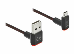 Delock Easy - Kabel USB - USB (M) zahnutý nahoru/dolů, reverzibilní do Micro USB typ B (M) zahnutý nahoru/dolů, reverzibilní - USB 2.0 - 1 m - černá