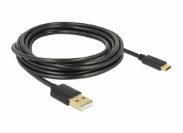 Delock - USB kabel - 24 pin USB-C (M) do USB (M) - USB 2.0 - 3 A - 3 m - černá