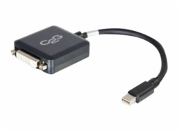 C2G 20cm Mini DisplayPort to DVI Adapter - Thunderbolt to Single Link DVI-D Converter M/F - Black - Kabel DisplayPort - Mini DisplayPort (M) do DVI-D (F) - 20 cm - černá