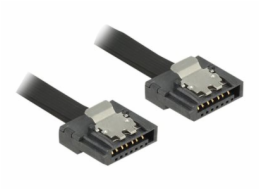 Delock FLEXI - Kabel SATA - Serial ATA 150/300/600 - SATA (M) do SATA (M) - 70 cm - opatřený západkou - černá