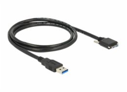 Delock - Kabel USB - Micro-USB typu B (M) do USB typ A (M) - USB 3.0 - 1 m - křídlové šrouby - černá
