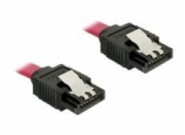 Delock Cable SATA - Kabel SATA - Serial ATA 150/300/600 - SATA (F) do SATA (F) - 1 m - opatřený západkou, přímý konektor - červená - pro P/N: 89270, 89271