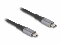 Delock - USB kabel - 24 pin USB-C (M) do 24 pin USB-C (M) - USB4 / Thunderbolt 3 - 20 V - 5 A - 1 m - booster signálu, podpora (DSC) 8K60Hz (7680 x 4320), napájení USB (240 W), rychlost prenosu dat až