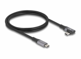 Delock - USB kabel - 24 pin USB-C (M) rovné do 24 pin USB-C (M) levý/pravý úhel - USB 3.2 / Thunderbolt 3 - 48 V - 5 A - 1 m - technologie Extended Power Range (EPR), napájení USB (240 W), rychlost pr
