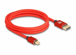 Delock - Kabel DisplayPort - Mini DisplayPort (M) do DisplayPort (M) - DisplayPort 1.4 - 2 m - podpora 8K60Hz - cervená