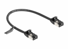 Delock - Síťový kabel - RJ-45 (M) do RJ-45 (M) - 25 cm - U/FTP - CAT 8.1 - provedení bez hrbolků - černá