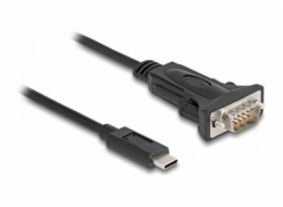 Delock - Sériový adaptér - USB-C 3.1 Gen 1 / Thunderbolt 3 - RS-232 x 1 - cerná