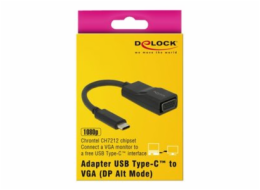 Delock Adapter USB Type-C male > VGA female - Nástroj pro převod videa - Chrontel CH7212 - USB-C - VGA - černá - maloobchod