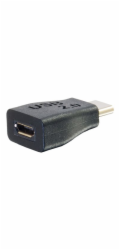 C2G USB 2.0 USB Type C to USB Micro B Adapter M/F - USB C to Phone Black - USB adaptér - Micro USB typ B (F) do 24 pin USB-C (M) - USB 2.0 - lisovaný - černá